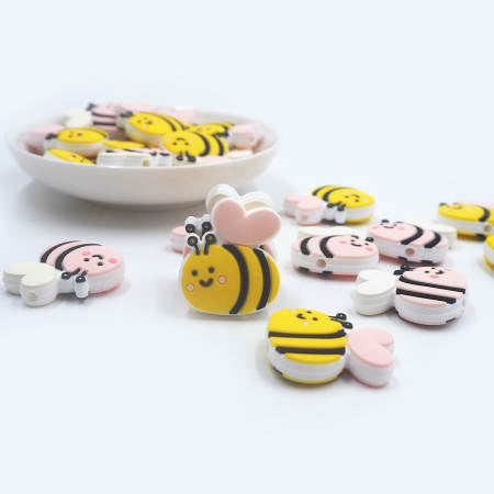 Bee Silicone Focal Bead