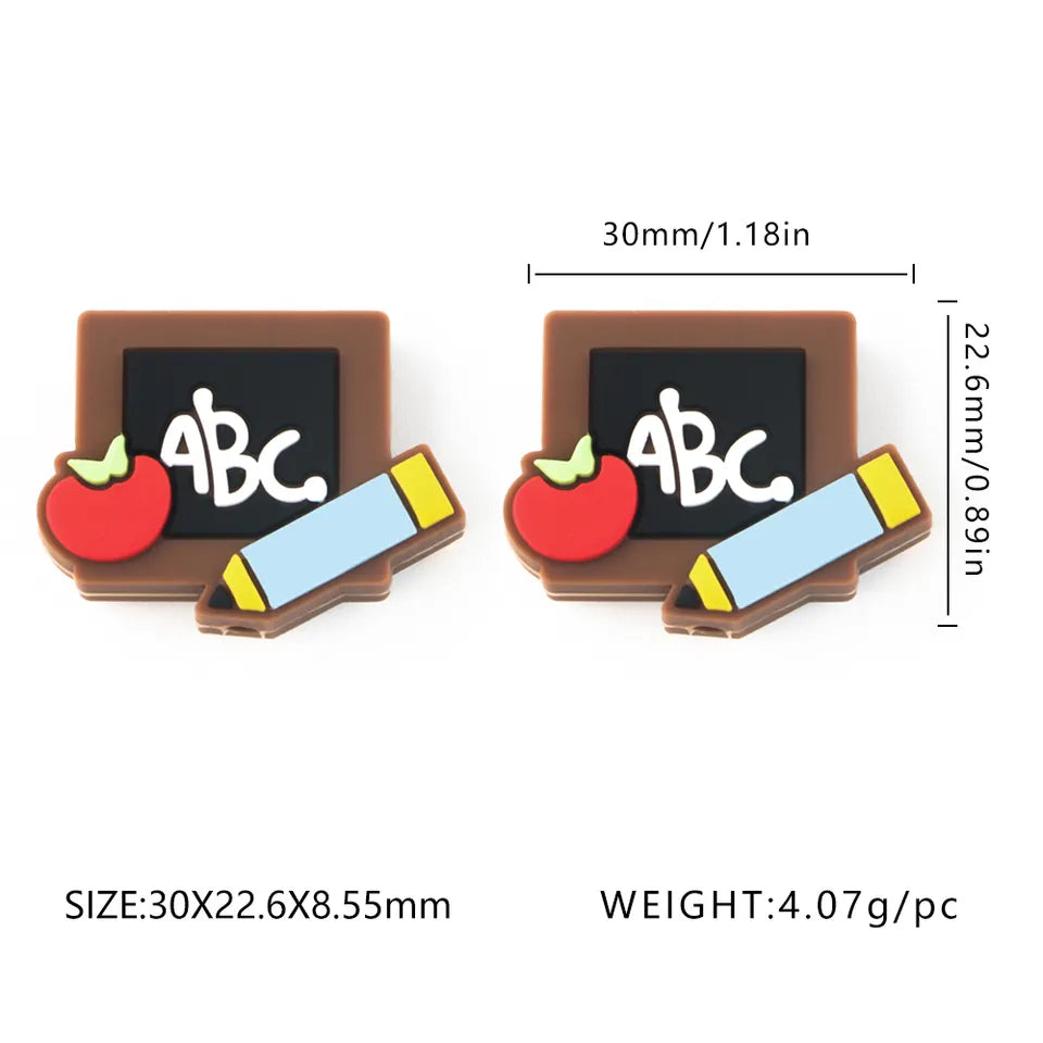 ABC Silicone Focal Bead