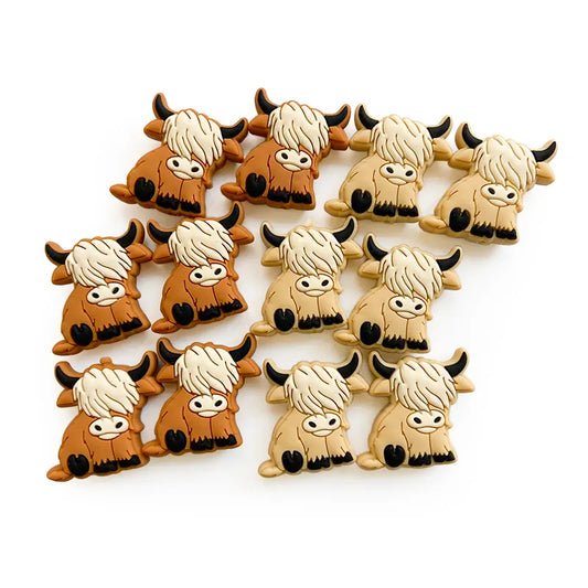 Highland Cow Silicone Focal Beads