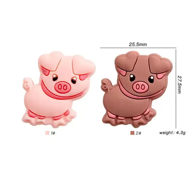 Pig Silicone Focal Bead