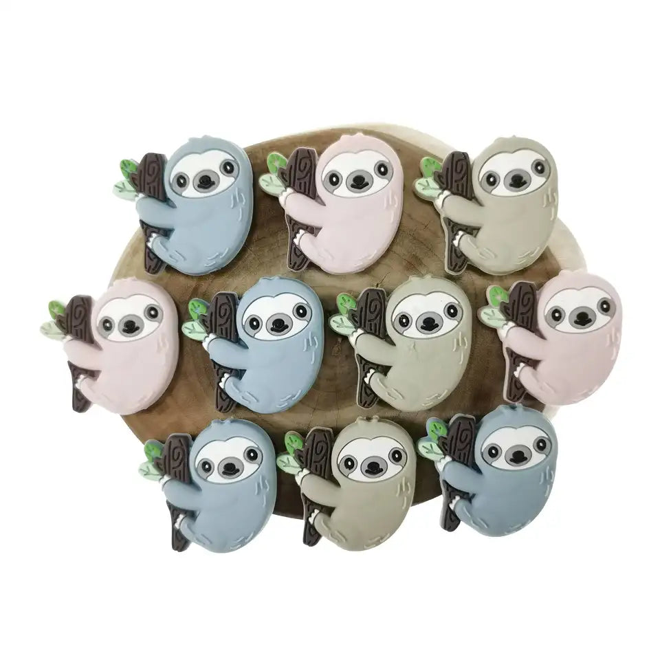 Sloth Silicone Focal Bead